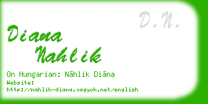 diana nahlik business card